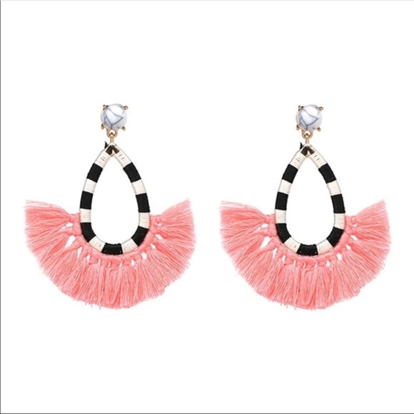 Colorful Fringe Tassel Earrings W/ Stripes OR Striped Tassel Earrings NWT - Picture 8 of 8